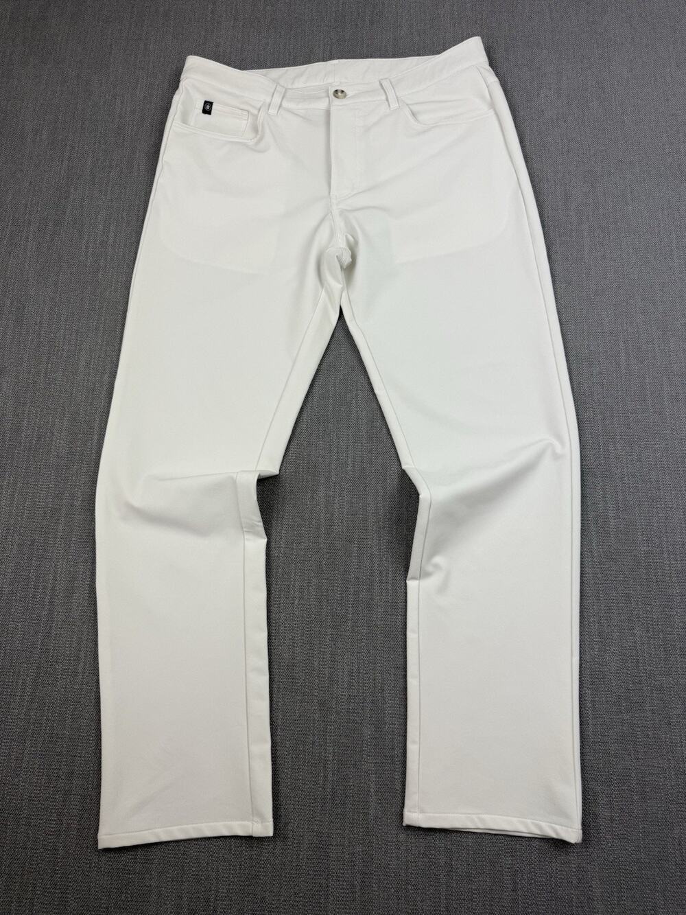 Turtleson Golf Pants Men’s 34x30 White Performance Stretch 5 Pocket Flat Front